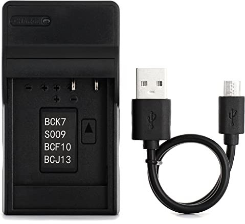 DMW-BCF10 USB Charger for Panasonic Lumix DMC-FH20, DMC-FH22, DMC-FH24, DMC-FH25, DMC-FH3, DMC-FH5, DMC-FS15, DMC-FS6, DMC-FS7, DMC-FT1, DMC-FT4, DMC-FX70, DMC-FX78, DMC-SZ1 Camera and More
