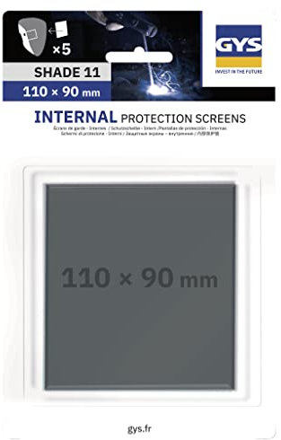 GYS - Verres Internes 90 x 110-LOT DE 5-Teinte 11-pour Masque Flip-Flap, 0 W, 0 V