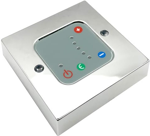 Chrome Thermostatic Wall Controller - 1 to 5 level temperature control and 2 hour boost function