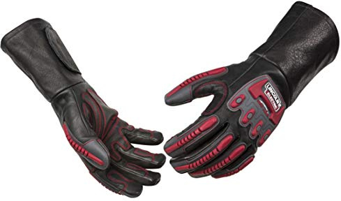 Lincoln Electric Roll Cage Welding/Rigging Gloves | Impact Resistant | Black Grain Leather |, Large (K3109-L)