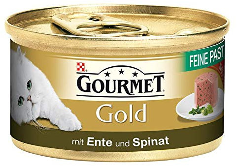 Gourmet Dose Gold Feine Pastete Ente & Spinat | 12x 85g Katzenfutter