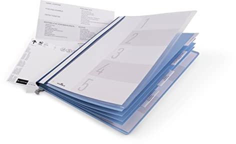 Durable Personalhefter mit Deckblatt und Taben, 5 Unterteilungen, inkl. Hängeschiene, 1 Stück, blau, 255406