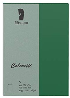 Rössler 220706571 - Coloretti Karten, 220 g/m², DIN A6 hd, forest, 5 Stück