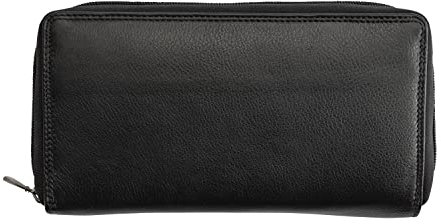Josephine Osthoff Kreditkartenetui Herren Leder Kartenetui 36 Kreditkarten Fächer Geldbörse Scheckkarten Damen RFID-Schutz Ausweistasche Slim Wallet (946), Farbe:Schwarz