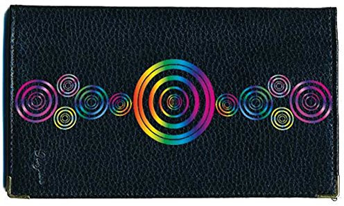 Syl'la Cercle Porte Chequier en Cuir pour Femme Noir