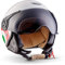 Moto Helmets® H44 „Italy“ · Jet-Helm · Motorrad-Helm Roller-Helm Scooter-Helm Bobber Mofa-Helm Chopper Retro Cruiser Vintage Pilot Biker Helmet · ECE Visier Schnellverschluss Tasche XS (53-54cm)