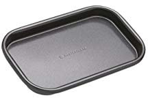MasterClass Single Portion Baking Tray with PTFE, PFOA and BPA Free Non Stick, Robust 1mm Thick Carbon Steel, , 16.5 x 10 cm, Grey