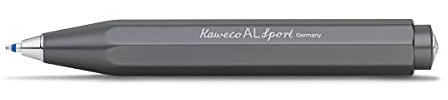 Kaweco AL SPORT Kugelschreiber Anthracite I Business Kuli aus hochwertigem Aluminium I Edler Taschen-Kugelschreiber mit Herzkurvenmechanik I Seidenglänzender Druckkugelschreiber 10,5 cm