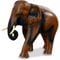 livasia Holzelefant Rüssel unten (Glückselefant), asiatischer Deko Elefant, Tierskulptur (mittlerer Elefant)