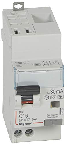 410761 Legrand Disjoncteur différentiel 16A type F 30mA - DX³4500 1P+N