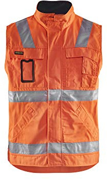Blaklader 85051804 WAISTCOAT, Orange/Marineblau, grootte M