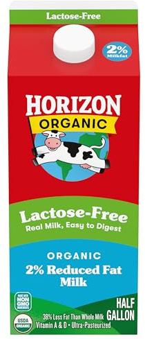 Horizon Organic Lactose Free Milk, 2 Percent Milk, 64 fl oz Half Gallon Carton