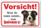 AdriLeo Schild - Achtung Australian Shepherd Tri-Color - Vorsicht sonst Shepherd´s - (20x30cm) / Aussie Hund Wachhund robust langlebig UV-beständig wetterfestes Warnschild
