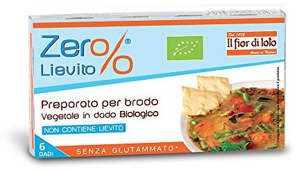 Zer%Lievito Brodo Vegetale Dadi Con Sale - 1 Confezione da 6 Pezzi [66 gr]