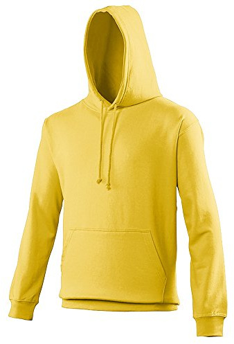 AWDis Men's College Hoodie, Yellow (Sherbet Lemon), Small