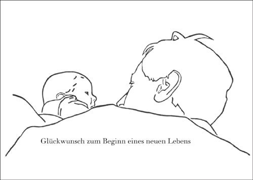 Kartenkaufrausch Geburts Gratulationskarte mit Vater und Baby: Glückwunsch zum Beginn eines neuen Lebens • zauberhafte Willkommens Grusskarte, Geschenk-karte zur Geburt um zu gratulieren