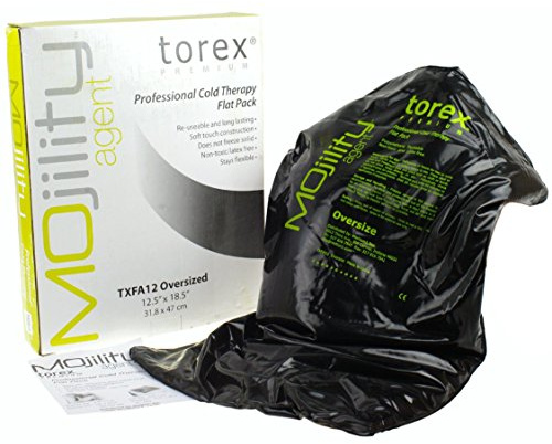 Torex Cold Pack Black Oversize 12.5 x 18.5 inches, Durable and Reusable
