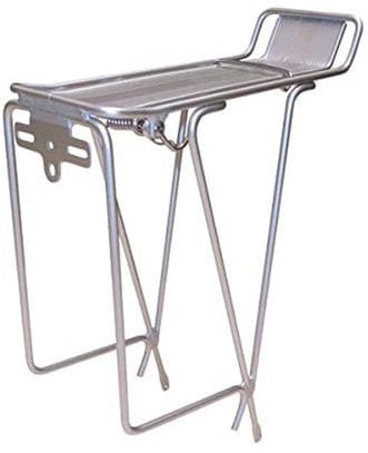 TORTEC Tour Rear Rack With Spring Clip: Silver 26-700C