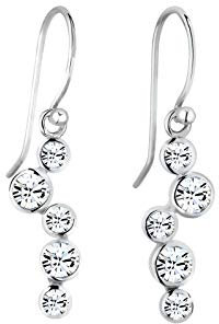 Elli Ohrringe Damen Tropfen Look Elegant mit Kristalle aus 925 Sterling Silber