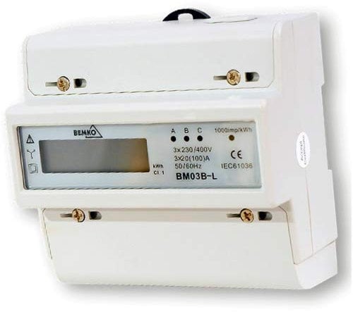 Unterstromzähler/Drehstromzähler Hutschiene 3x100A digital 3-Phasen Bemko BM03B-L