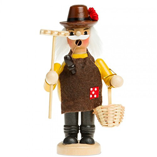 Sikora RM-C Räuchermännchen aus Holz Verschiedene Motive, Farbe/Modell:C04 gelb - Gärtner, Höhe in cm:Höhe ca. 13.5 cm
