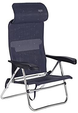 Silla de Playa con 7 Posiciones Crespo AL/205-C - Color Azul Marino
