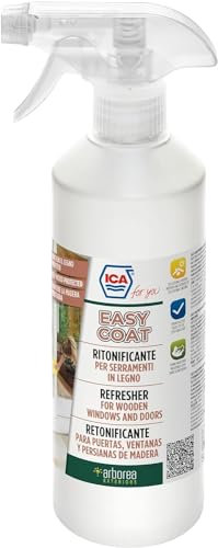 Ica For You Easycoat - Ritonificante all'Acqua per Serramenti in Legno Verniciati, Mantiene il Legno Protetto, Trasparente, 0.5 L - Easycoat-0050