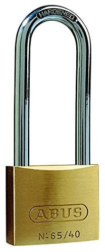 ABUS Cadenas en laiton 65/40HB63 à anse haute - Serrure de cave, de casier, etc. - corps de serrure en laiton - anse en acier trempé - de sécurité ABUS 5