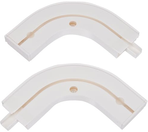 Gardinia Rundbogen GE1 mit Endstück, Weiß, 1 Paar, 13,5/13,5 cm