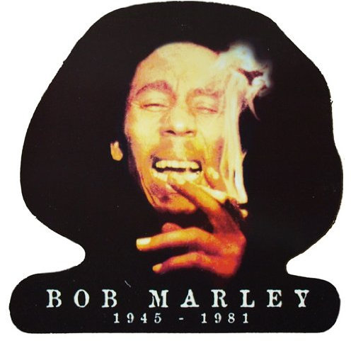 BOB MARLEY Aufkleber SMOKING WEED Sticker 10 x 10 cm