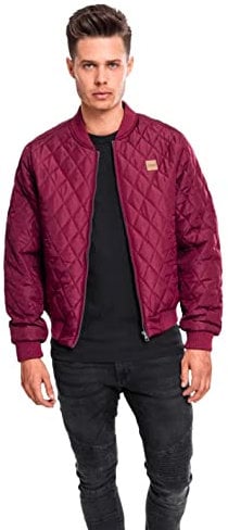 Urban Classics Herren Jacke, Steppjacke, Burgundy, S
