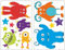 Samunshi® 11x Wandtattoo Monster Set Wandbilder Kinderzimmer Deko Junge Wandtattoo Kinderzimmer Mädchen Wandsticker Kinderzimmer 2x 16x26cm