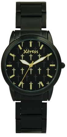XTRESS XNA1037-01 Men's Analogue Quartz Watch with Stainless Steel Strap, Ribbon