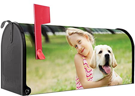 banjado® Amerikanischer Briefkasten - US Mailbox/Letterbox mit Motiv Wunschmotiv 51x22x17cm - Postkasten Stahl aus Amerika – Briefkasten amerikanisch pulverbeschichtet