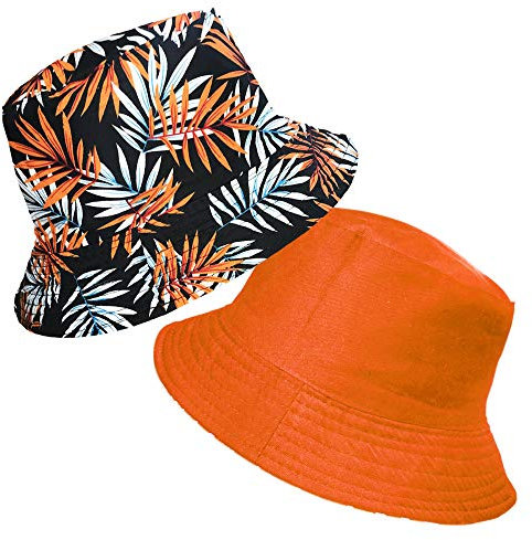 TOSKATOK Hattricks von PARIELLA Unisex Damen der Mä TROPISCH Palm Leaf Baumwolle Buschhut Fischermütze Sonnenhut