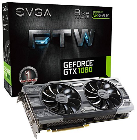 EVGA GeForce GTX 1080 FTW GAMING ACX 3.0, 8GB GDDR5X, RGB LED, 10CM FAN, 10 Power Phases, Double BIOS, DX12 OSD Support (PXOC) Carte Graphique 08G-P4-6286-KR