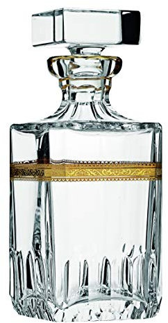 Your Favourite Erstklassiker Decanter Whisky/Water Jug Royal 25 cm (10in) – Glass Collection Royal – Brilliant Deep Cut, Fine Lines And Relief From Precious Gold – Made in Germany – Exquisite Gift for Birthday, Anniversary or Christmas Volume 750 ml