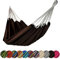 BB Sport Tuch Hängematte 200 x 140 cm max. Belastbarkeit 200 kg Tragetasche 1-2 Personen Camping Garten Balkon Terasse Wetterfest, Farbe:Chocolate