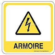 AUA SIGNALETIQUE - Plaque de porte Armoire électrique PvcSign avec double face adhésif