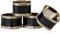 Premier Housewares Quadratische Serviettenringe, 4 Stück, schwarz