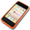 iPhone 4 Bumper Cover Ultra Slim Case [Silicone TPU Telaio] Resistente agli urti Custodia per Apple iPhone 4S Custodia Protettiva laterale [Arancione Trasparente Neon]