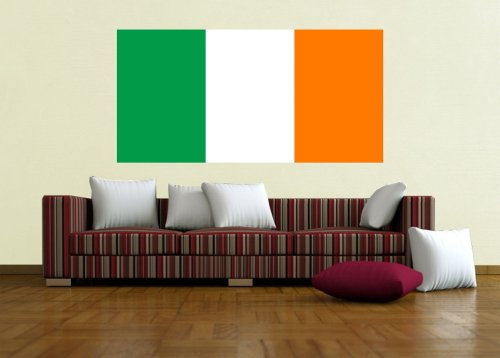 Kiwistar - Wandtattoo Wohnzimmer Irland 120 x 60cm - Wandtattoo Kinderzimmer - Wanddeko für Wohnzimmer, Flur, Schlafzimmer - kreative Wandgestaltung - Moderne Wanddekoration