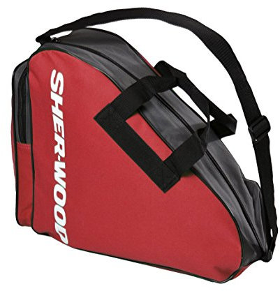 Sherwood Schlittschuhtasche, Inliner-Tasche für Erwachsene und Kinder, Eishockey-Bag, ideal für Rollschuhe und Eislaufschuhe (Rot)