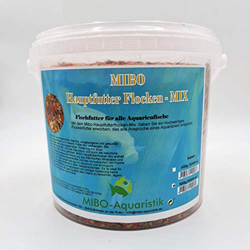 MIBO Flockenfutter 5.000 ml / 850 g Fischfutter Hauptfutterflocke für alle Zierfische