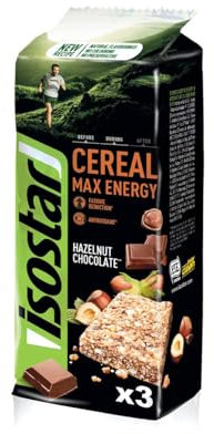 Isostar - Cereal Max Schoko Haselnuss Riegel - Energieriegel, Kohlenhydrate und Vitamine - Energiezufuhr - 3x55 g - 193968