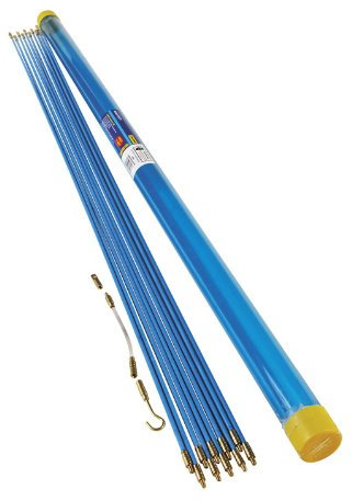 10 x 1.1m Cable Access Kit Toolbox Electricians Puller Pulling Rods Wires
