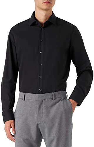 Seidensticker Herren Shaped Bügelfrei Kent Extra Langer Arm Clothing, Schwarz (Schwarz), 42 EU