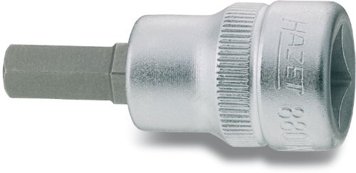 HAZET Schraubendreher-Steckschlüsseleinsatz 8801K-9, Extrakurze Ausführung | 3/8 Zoll (10 mm) Vierkant hohl, Antrieb 3/8 Zoll (10 mm) Vierkant hohl, Abtrieb Innensechskant Profil, Klinge Sonderstahl