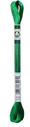 DMC 1008F-S700 Shiny Radiant Satin Floss, Tropical Leaves, 8.7-Yard