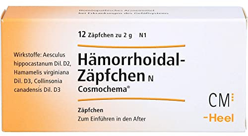 Hämorrhoidal Zäpfchen N Cosmochema, 12 St. Zäpfchen